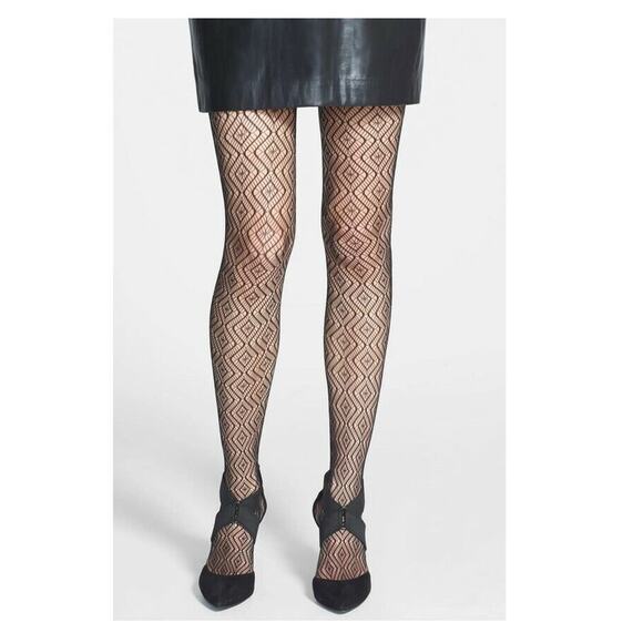 Commando Geo Net Tights Black Size L 8422 - Picture 1 of 2